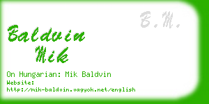 baldvin mik business card